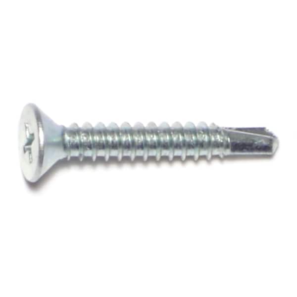 Midwest Fastener Self-Drilling Screw, #10 x 1-1/4 in, Zinc Plated Steel Wafer Head Phillips Drive, 100 PK 51686 - main